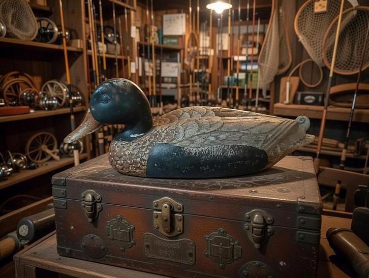 Voormalige naam jagen en vissen. „eend.”, Antiek en Kunst, Curiosa en Brocante, Ophalen of Verzenden