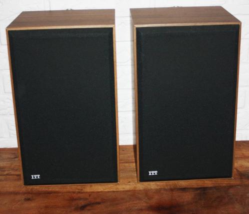 ITT Luidsprekers / Model T 225 W / 35 Watt / 4 Ohm / Germany, Audio, Tv en Foto, Luidsprekerboxen, Zo goed als nieuw, Front, Rear of Stereo speakers