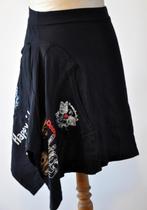 DESIGUAL - Jolie jupe asymétrique noire - T.S, Zwart, Ophalen of Verzenden, Gedragen, Desigual
