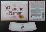 Etiquette bière Blanche de Namur Rosé brasserie du Bocq 7x3, Collections, Utilisé, Enlèvement ou Envoi