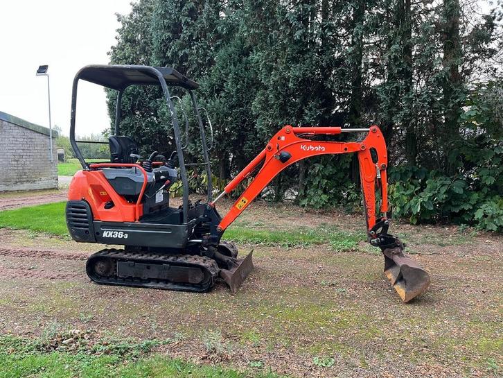 Kubota KX36-3 2005 Minigraver 1500kg, Zakelijke goederen, Machines en Bouw | Aggregaten, Ophalen