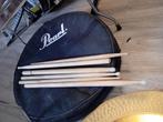 Pearl Snare drum +tas+ stokken, Comme neuf, Enlèvement, Pearl