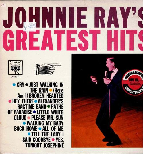 Vinyl, LP   -   Johnnie Ray – Johnnie Ray's Greatest Hits, Cd's en Dvd's, Vinyl | Overige Vinyl, Overige formaten, Ophalen of Verzenden