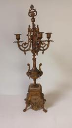 Antieke barokke messing kandelaar,  4 armen, groot, Antiek en Kunst, Ophalen