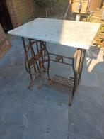 Gietijzeren  tafeltje  met  marmeren  blad, Tuin en Terras, Tuintafels, Ophalen, Gebruikt, Rechthoekig, Metaal