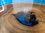 Ocean salontafeltje by MorphoDidiusEpoxyArt handgemaakt, Huis en Inrichting, Tafels | Salontafels, Epoxy Art, Rond, Nieuw, Overige houtsoorten