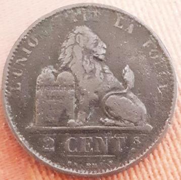 BELGIQUE : 2 CENTIMES 1874 KM 35,1, Envoi, Bronze, Monnaie en vrac