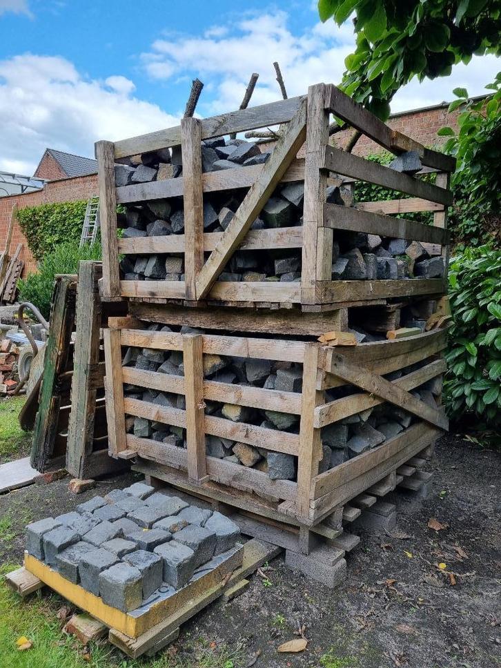 Prachtig lot oude kassei / porfier, Tuin en Terras, Tegels en Klinkers, Gebruikt, Klinkers, Natuursteen, Ophalen