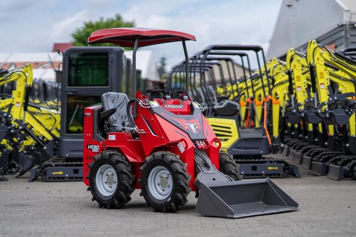 Wiellader mini-shovel Kingway H130 PRO 3 jaar garantie ACTIE, Zakelijke goederen, Machines en Bouw | Kranen en Graafmachines, Wiellader of Shovel