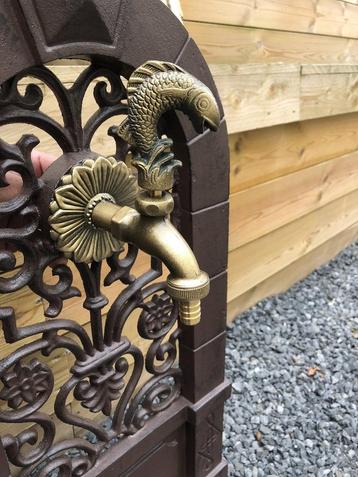 Waterkraan met vis voor tuin fonteinen, messing beschikbaar voor biedingen