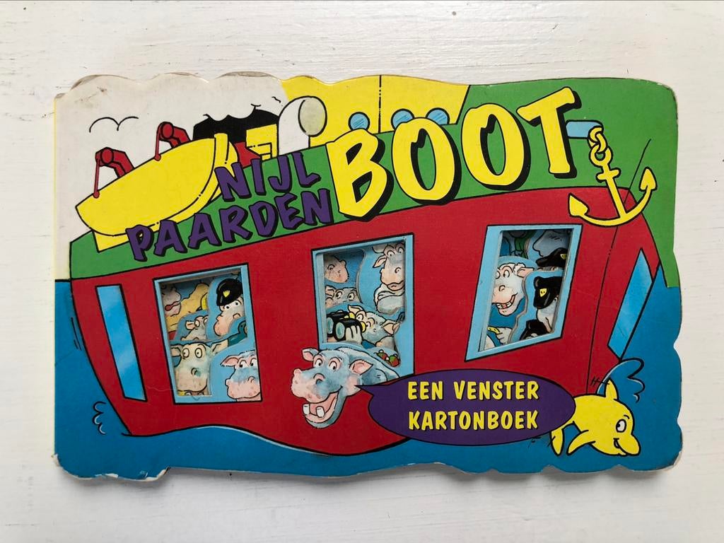 Nijlpaardenboot Een venster kartonboek Grandreams Ltd 1998, Enlèvement ou Envoi