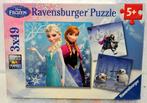 3 Puzzles Reine des neiges (Ravensburger), Ophalen, 10 tot 50 stukjes, Gebruikt