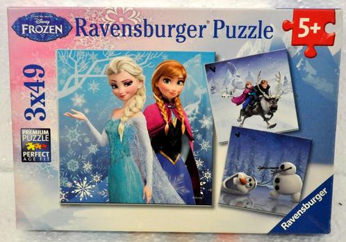 3 Puzzles Reine des neiges (Ravensburger), Kinderen en Baby's, Speelgoed | Kinderpuzzels, Gebruikt, 10 tot 50 stukjes, Ophalen