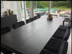 Zwarte fineer tafel 240 cm, Ophalen, Zo goed als nieuw