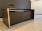 Directiebureau in donker hout met modern design, Werkplek, Ophalen, Gebruikt, Bureau