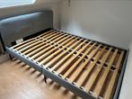 Bed 140x200 (ikea slattum), Huis en Inrichting, Slaapkamer | Bedden, Zo goed als nieuw, 200 cm, Grijs, 140 cm