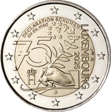 2 euro Luxemburg 2025 - 75 jaar Schuman verklaring (UNC) beschikbaar voor biedingen