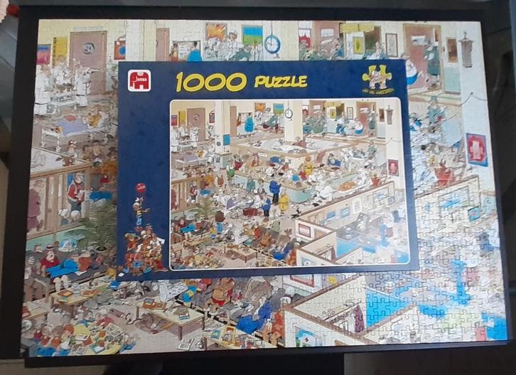 Jan Van Haasteren 1000 stukjes, Hobby en Vrije tijd, Denksport en Puzzels, Zo goed als nieuw, Legpuzzel, 500 t/m 1500 stukjes