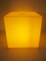 Vintage Yellow cube light by Heico, from the 1980’s, Ophalen, Zo goed als nieuw, Kunststof, Minder dan 100 cm