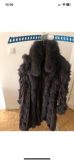 Long manteau réversible en renard bleu - Taille : 42, Enlèvement, Porté, Taille 42/44 (L), Bleu