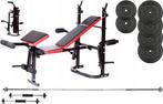 Halterbank inclusief 45kg gewichten, Sport en Fitness, Fitnessmaterialen, Ophalen, Gebruikt