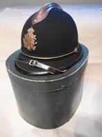 Adrian Politiehelm in vilt met alumin binnenhelm +opbergdoos, Ophalen of Verzenden, Overige soorten, Helm of Baret