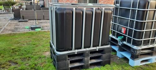 witte-zwarte-blauwe ibc tanks 1050 liter, Jardin & Terrasse, Barils de pluie, Comme neuf, Synthétique, Avec robinet, Enlèvement