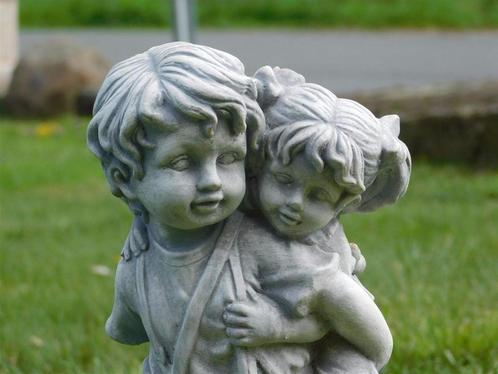 tuinbeeld , jongen en meisje, Jardin & Terrasse, Statues de jardin, Neuf, Pierre, Enlèvement ou Envoi
