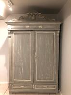 Armoire garde-robe patinée ancienne, Ophalen, Gebruikt, 100 tot 150 cm, Met klep(pen)