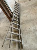 houten dubbele  ladder, Doe-het-zelf en Bouw, Dakpannen en Dakbedekking, Ophalen, Gebruikt, Hout