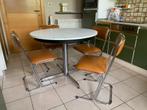 Retro keukentafel + 4 stoelen, Ophalen, Gebruikt