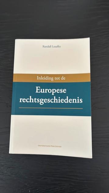 Inleiding tot de Europese rechtsgeschiedenis beschikbaar voor biedingen