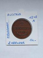 Austria 2  kreuzer 1848 A mooi muntje  !!zeldzaam, Timbres & Monnaies, Monnaies | Europe | Monnaies non-euro, Enlèvement ou Envoi