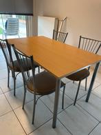 Eettafel met 4 stoelen, Huis en Inrichting, Tafels | Eettafels, Ophalen, Gebruikt
