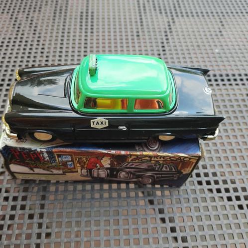 MERCEDES BENZ Portugese Taxi in blik. NIEUW., Antiek en Kunst, Antiek | Speelgoed, Ophalen