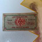Bankbiljet 5 frank Belgisch Leger 1946, Ophalen, Los biljet