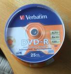 Nieuw 25-pack Verbatim DVD-R in gesloten verpakking, Op spindel, Nieuw, Ophalen of Verzenden, Dvd