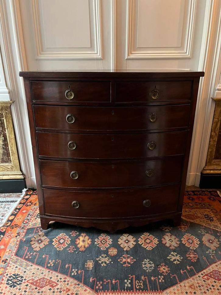 ANTIEKE ENGELSE LADEKAST COMMODE MAHONIE GOEDE STAAT, Huis en Inrichting, Kasten | Ladekasten, Ophalen