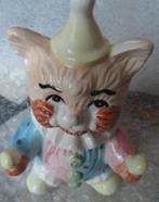 Poesje geschilderd als clown , in prima staat, Enlèvement ou Envoi, Comme neuf, Chien ou Chat, Statue ou Figurine