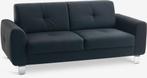 canapé Jisk Damhale 3 places noir, Ophalen, Simili cuir noir, 150 tot 200 cm, Driepersoons