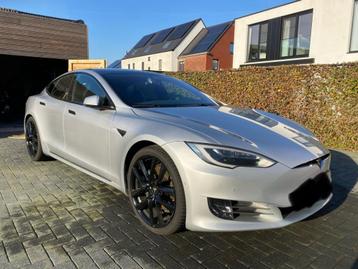 Tesla S, Zwart, Model S, Leder en Stof, Zwart
