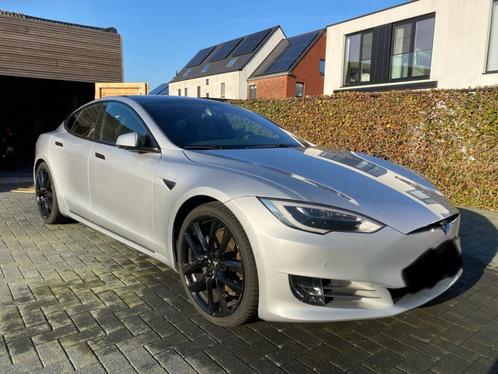 Tesla S, Auto's, Tesla, Particulier, Model S, Radio, Elektrisch, Zwart, Zwart, Leder en Stof, Vierwielaandrijving, Ophalen