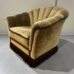 vintage art deco fauteuil / eenzit met franjes, Ophalen of Verzenden