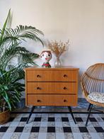 Vintage midcentury ladekast | commode | kast retro, Huis en Inrichting, Ophalen, Gebruikt, 50 tot 100 cm, Minder dan 100 cm