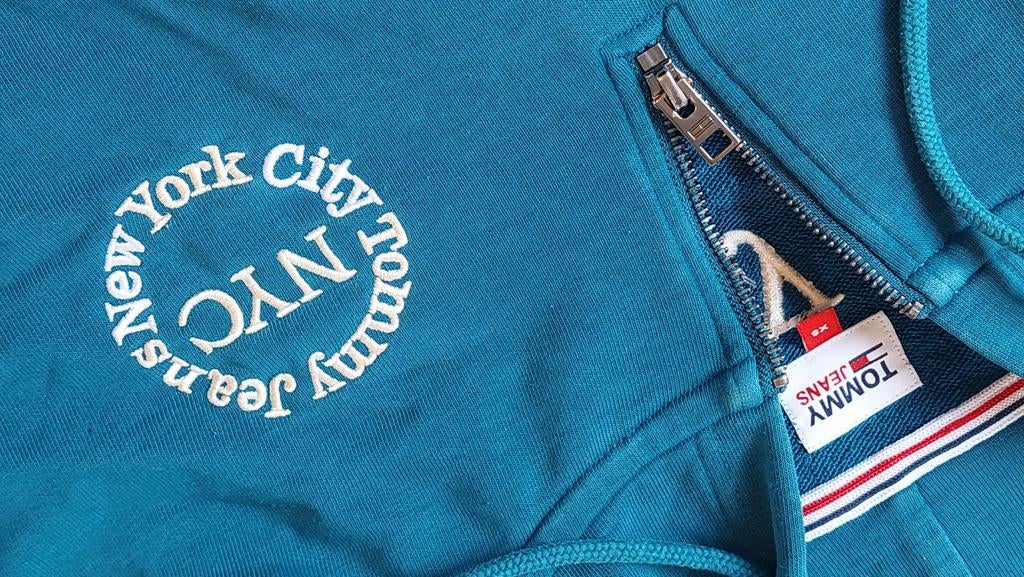 Pull à capuche Tommy Jeans taille dame S, Taille 36 (S), Enlèvement, Porté, Bleu