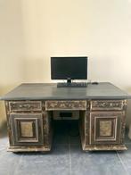 Unieke vintage bureau – handgeschilderd met goudfolie, Antiek en Kunst, Ophalen
