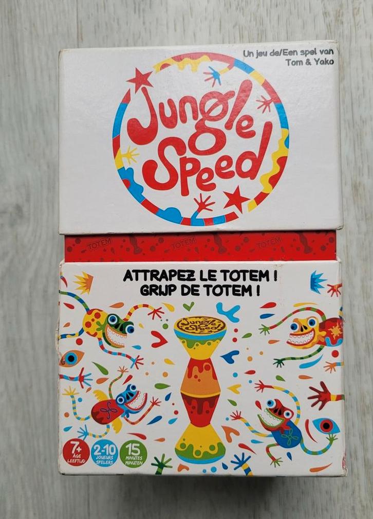 Jungle Speed - compleet - totem+kaarten+spelregels, Hobby en Vrije tijd, Gezelschapsspellen | Kaartspellen, Ophalen of Verzenden