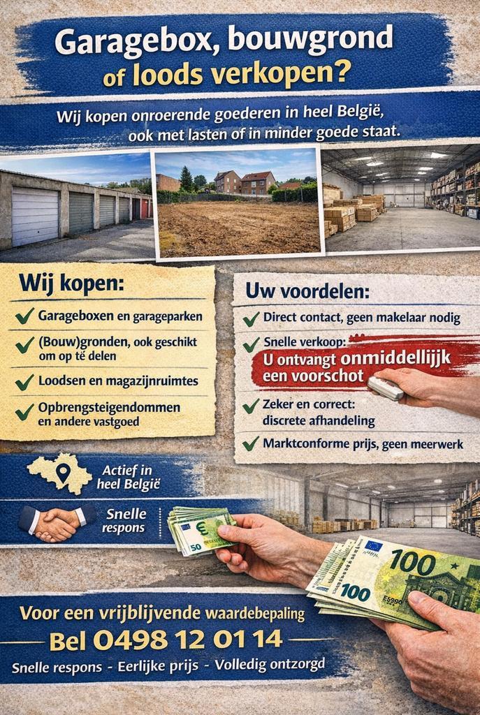 GARAGEBOX TE KOOP? LOODS TE KOOP?, Immo, Garages en Parkeerplaatsen