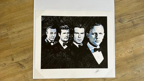 James Bond 007 By Artist Raffaele De Leo Giclèe Kunstwerk Li, Antiquités & Art, Art | Lithographies & Sérigraphies, Enlèvement ou Envoi