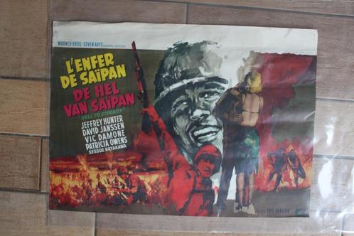 filmaffiche Hell To Eternity 1961 Jeffrey Hunter filmposter, Collections, Posters & Affiches, Comme neuf, Cinéma et TV, A1 jusqu'à A3
